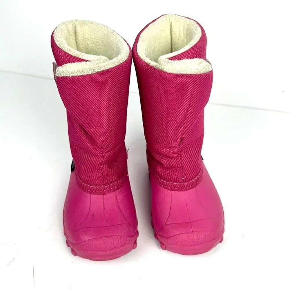 TUNDRA Teddy Baby Toddler Girl’s Pink Snow Winter Boots Canada size 5